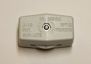 WHITE ON/OFF IN LINE LAMP CORD SWITCH FOR SPT-2 LAMP CORDS LAMP PART NEW 30075J - Picture 1 of 4