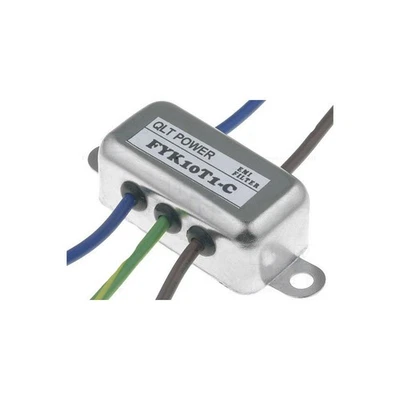 QLT POWER Filtro di rete antidisturbo EMI 250V 10A con terminali su cavo elettrico
