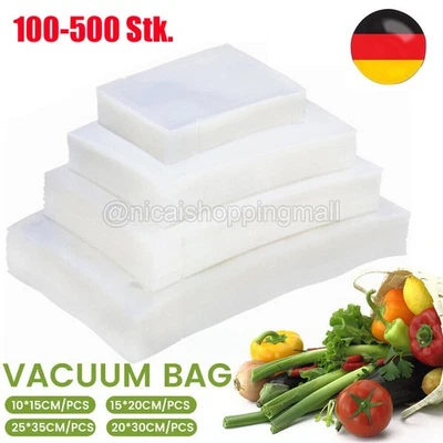 100-500X Vakuumierbeutel Vakuumbeutel für alle Vakuumierer Lebensmittel Reißfest - Bild 1 von 4