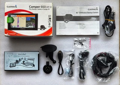 NAVIGATORE GARMIN CAMPER 660 LMT-D 6" + KIT RETROCAMERA WIRELESS BC 30 AUTOVELOX - Bild 1 von 4