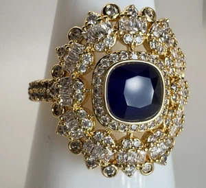 Size 11 Bomb Party Sept Ring - RG76487 Let The Sky Speak - Sapphire on Gold - Picture 1 of 6