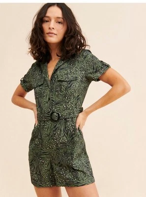 Mameluco Hutch Mujer Mono Oliva Hutch Mixto Estampado Animal Mameluco Medio Verde Foto 1 de 4