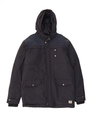 JACK & JONES Mens Hooded Windbreaker Jacket UK 42 XL Navy Blue Nylon LQ03 - Image 1 of 3