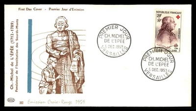 Mayfairstamps France FDC 1959 Ch-Michel de L'epee founder of institute of the de - Image 1 of 2