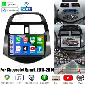 Android 13 Car Stereo Radio 4+64G GPS Navi CarPlay For Chevrolet Spark 2011-2014 - Picture 1 of 16