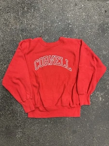 Champion Reverse Weave Warmup Cornell University Vintage 80s Red Mens Medium - Picture 1 of 6