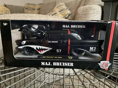 M2 Machines 1957 Chevrolet 150 Sedan R128 MAJ. BRUISER Shark Mouth 2025 - Image 1 of 4