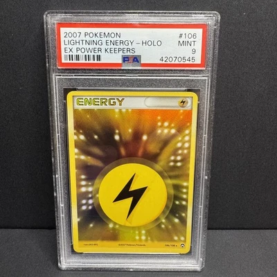 PSA 9 MINT Lightning Energy Holo 106/108 EX Power Keepers 2007 Pokemon Card - Image 1 of 2