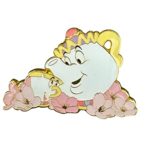 Disney Loungefly Princess Sidekick Cherry Blossom Blind Pin Set - Chip Mrs Potts - Picture 1 of 3