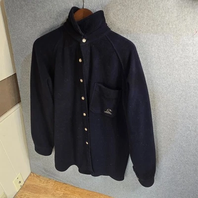 Woolrich Ducks Unlimited 90's? Navy Thick Wool Fisherman Over Shirt / Jacket L - Image 1 of 4