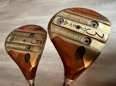 SET Of 2 CUSTOM ORLIMAR RH DIAMOND WOODS HEADED GOLF #3 & #5 FAIRWAY WOODS - Image 1 of 4