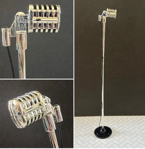 Barbie Ken Puppe Größe 40er 50er Jahre Stil Maßstab 1/6 Mikrofonständer - Bild 1 von 4