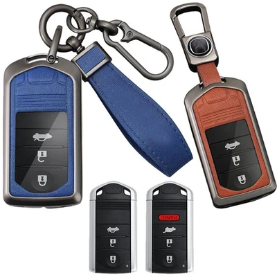 Zinc Alloy Leather Remote Key Fob Cover Case Protective For 2009-2014 Acura TL - Image 1 of 4