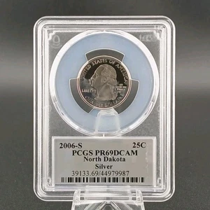 2006 S North Dakota Silver Quarter PCGS PR69DCAM - Picture 1 of 2