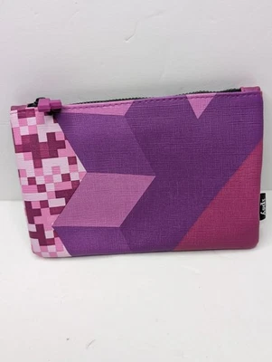 Bolso Ipsy Glam patrón Tetris y color púrpura 7,5 x 5 pulgadas (solo bolsa) maquillaje Foto 1 de 4