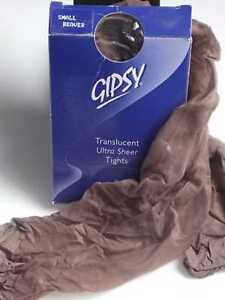 GIPSY TRANSLUCENT ULTRA SHEER 10 DENIER TIGHTS. SIZE S,M,L&XL.IN 7 COLOURS. (56)
