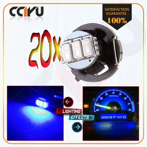 20X Super Blue T4/T4.2 Neo Wedge 3-3014-SMD LED HVAC Climate Panel Lights Bulbs - Picture 1 of 6