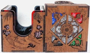 MTG Commander Deck Box 5 COLORI magneti acrilici legno standard Magic the Gathering - Foto 1 di 11