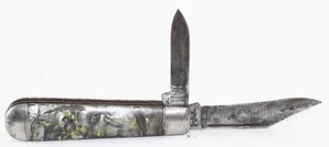 2 Blade-Imperial-1945-1955-Hammer-3"-2 1/8" Clip-1 1/2 Spear-Craqueled Gray - Picture 1 of 6