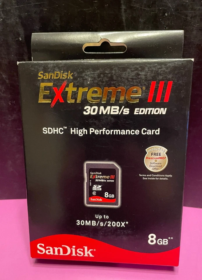 Sandisk 8 GB Extreme SDHC Card Class 6 (SDSDX3-008G-A31) - Image 1 of 4