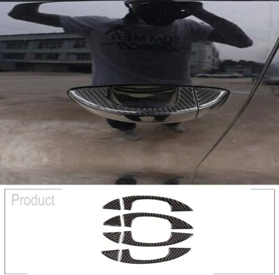 For Volkswagen Touareg 2011-2018 Soft Carbon Fiber Car Door Handle Trim Cover - Image 1 of 4