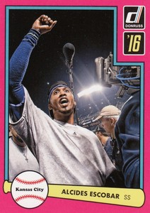 2016 Donruss ALCIDES ESCOBAR Retail 1982 Pink Border Parallel #37 Royals
