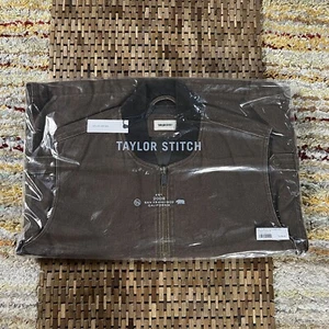 Huckberry Taylor Stitch Workhorse Waxed Chipped Canvas Vest Brown Black XL 44 - Picture 1 of 4