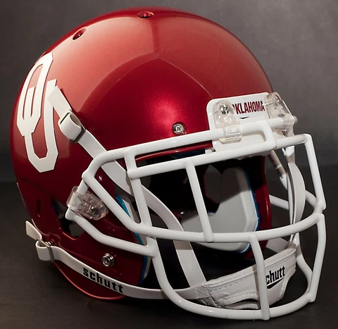 *CUSTOM* OKLAHOMA SOONERS Schutt XP GAMEDAY Football Helmet w/ EGOP Facemask Cover