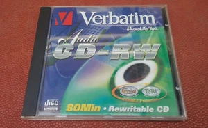 RARE VERBATIM CD-RW 80* AUDIO 80 min Blank Digital Audio Music Life Plus 43143 - Photo 1/4