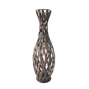 Hand Woven Copper Metal Vase - Picture 1 of 8