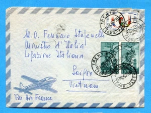 DESTINAZIONE VIET-NAM - 1957 P.A.CAMPIDOGLIO £.100 COPPIA + EUROPA '57 (273437) - Imagen 1 de 2