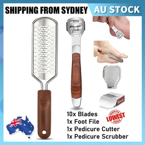 Stainless Steel Foot File Scraper Grater Pedicure Rasp Callus Remover Tool Blade - Picture 1 of 12