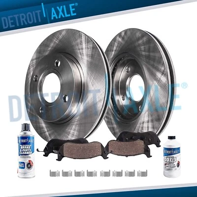 Front Brake Rotors + Ceramic Pads for 2002 2003 2004 2005 2006 2007 Lancer - Image 1 of 4