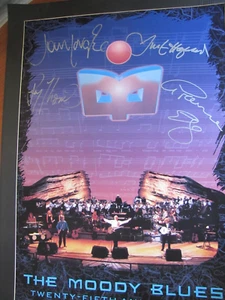 VTG Moody Blues 25th Anniversary Poster Numbered & Signed by All 5 Members - Picture 1 of 15