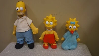 LOTE DE 3 MUÑECAS SIMPSON DE PELUCHE BURGER KING VINTAGE HOMER LISA BABY Foto 1 de 4