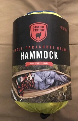 NEW Blue & Yellow Grand Trunk Single Parachute Nylon HAMMOCK Camping Survival ⛺️ - Image 1 of 4