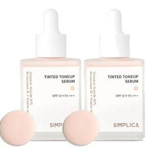 SIMPLICA Tinted Tone-Up Serum 30ml(1.01oz)x2pcs (SPF50+/PA+++) Korea Beauty - Picture 1 of 21