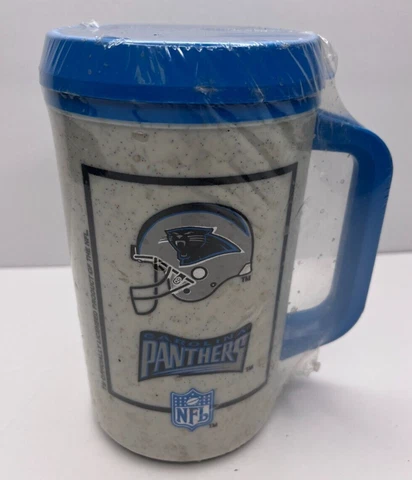 Vintage Aladdin Travel Mug Cup 7-11 NFL Coralina Panthers Football Coffee New Cover