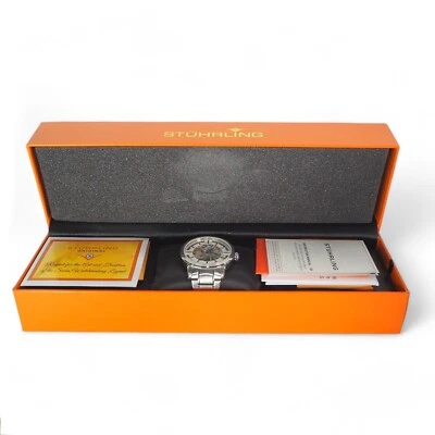 Reloj mecánico clásico Stuhrling Original Winchester Pro esfera esqueleto 394.331 Foto 1 de 4