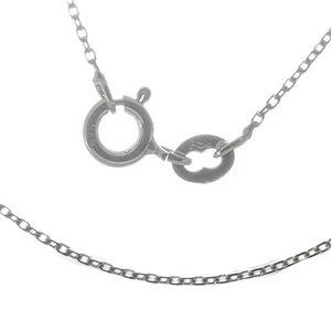 feine 925 Silber Kette rhodiniert 1 mm Rolo Garibaldi Halskette 40 - 50 cm - Bild 1 von 1