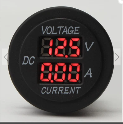 Voltímetro Amperímetro Digital 12V-24V 0-10A Moto Rojo LED Medidor Foto 1 de 4