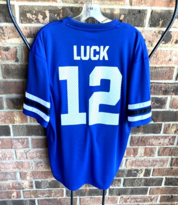 NFL Indianapolis Colts Andrew Luck 12 NFL Team Apparel Blue T Shirt Men L - Изображение 1 из 4
