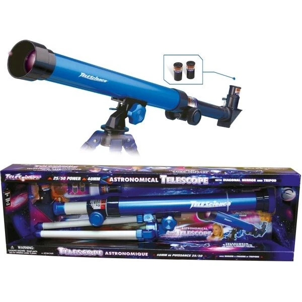 Astro-Teleskop 40mm 25/50fach Brennweite 500mm Kinderteleskop Teleskop Kinder - Bild 1 von 1