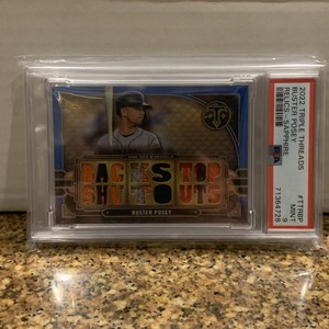 BUSTER POSEY #1/3 2022 Topps Triple Threads Relics-Sapphire PSA MINT 9
