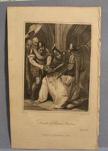 ANTIQUE 1805 PRINT Engraving from The Life of Petrach 200+ yrs old PRINCE ANDREW - Picture 1 of 2