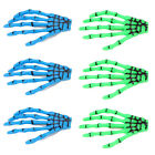 6 Pcs Hands Bone Hair Clips Blue Green Scary Hand Claws Hairpins For Hallow Ags