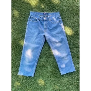 Cambridge Classics Cropped Jeans Frayed Hem Denim Blue Kids Size 18 - Picture 1 of 3