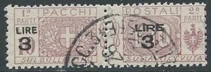 1923-25 REGNO PACCHI POSTALI USATO SOPRASTAMPATO 3 SU 10 LIRE - I19-10 - Picture 1 of 1