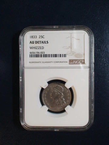1833 Capped Bust Quarter NGC AU SILVER 25C Coin PRICED TO SELL NOW! Cover