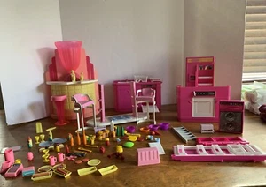 Lote de ACCESORIOS Barbie Mattel Años 80 Inc Juegos Soda Comida Cocina Setas - Imagen 1 de 17